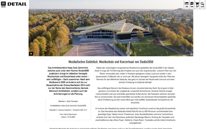 "Musikalisches Goldstück" - Artikel über die Musikschule in Ventspils