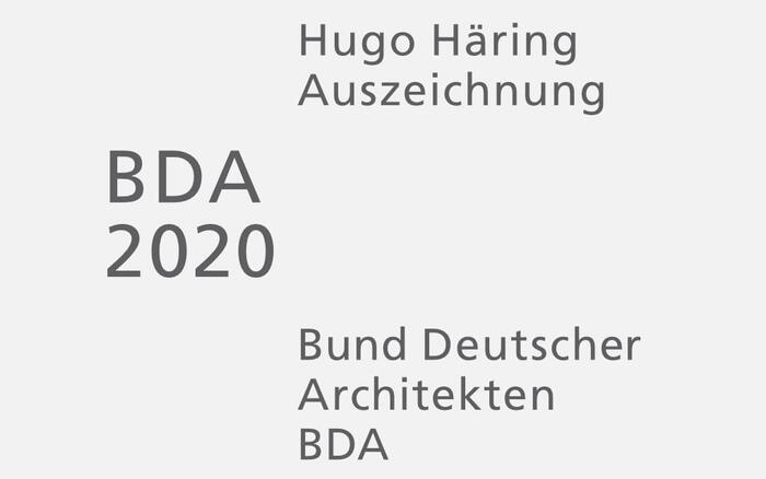 Hugo Häring Auszeichnung 2020!